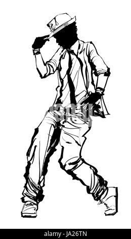 Hip Hop Tänzer - Vektor-illustration Stock Vektor