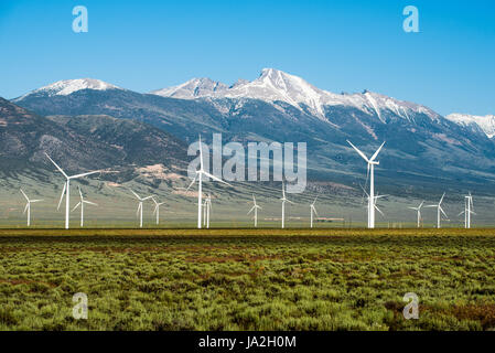 Das Frühlingstal-Nordex-Windpark in der Nähe von Ely, Nevada und Great Basin National Park. Stockfoto