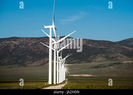 Das Frühlingstal-Nordex-Windpark in der Nähe von Ely, Nevada und Great Basin National Park. Stockfoto