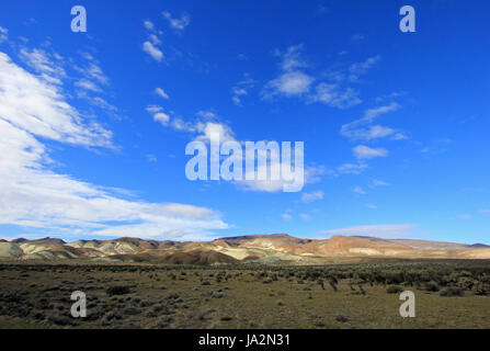 Schöne Badlands im Chubut-Tal, entlang Route 12, Chubut, Argentinien Stockfoto