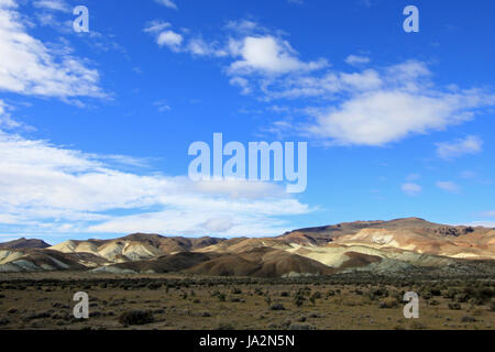 Schöne Badlands im Chubut-Tal, entlang Route 12, Chubut, Argentinien Stockfoto