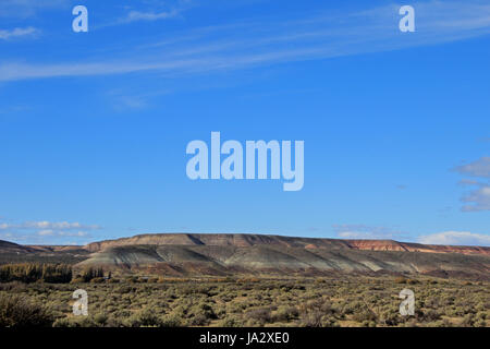 Schöne Badlands im Chubut-Tal, entlang Route 12, Chubut, Argentinien Stockfoto