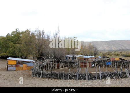 Armen südamerikanischen Bauernhaus, Patagonien, Argentinien Stockfoto