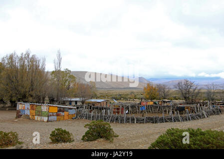 Armen südamerikanischen Bauernhaus, Patagonien, Argentinien Stockfoto