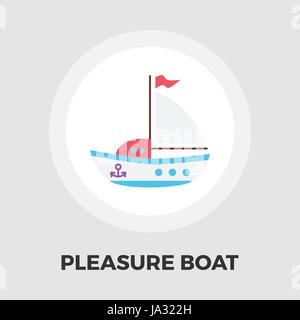 Freude Boot Symbol Vektor. Flach-Symbol auf dem weißen Hintergrund isoliert. Editierbare EPS-Datei. Vektor-Illustration. Stock Vektor