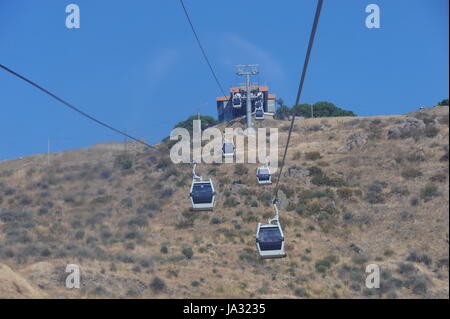 Tempel, Säule, Türkei, Vetter, Pergamon, Seilbahn, historische, Tempel, Act, Stockfoto