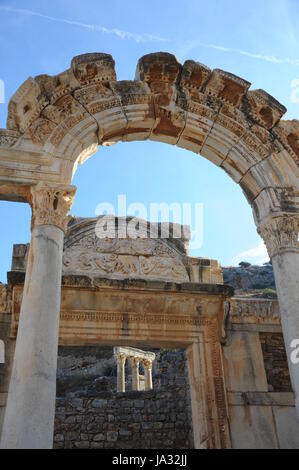 Türkei - Ephesus - Spalten - thater Stockfoto