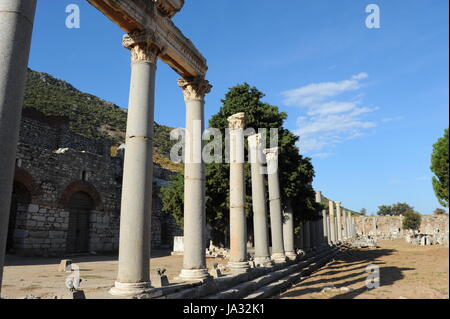 Akt, Leistung, Säule, Türkei, Kapitel, Ausgrabungen, Vetter, Akt, Stockfoto