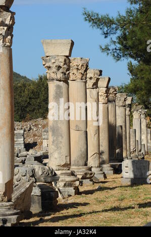 Türkei - Ephesus - Spalten - thater Stockfoto