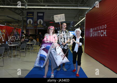 Nadarzyn, Polen. 3. Juni 2017. Tausende von Cosplayer traf das Ereignis. Spiel-Turniere statt finden an mehreren Arenen. Bildnachweis: Andrea Ronchiin/Pacific Press/Alamy Live-Nachrichten Stockfoto