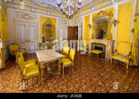 Grand Salon, Grand Salon. bei Villa Lumiere, Evian-Les-Bains, Haute-Savoie, Frankreich Stockfoto