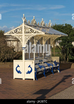 Viktorianischen Stil Dotto Strandpromenade train Stop, Promenade von Eastbourne, East Sussex, UK, England Stockfoto