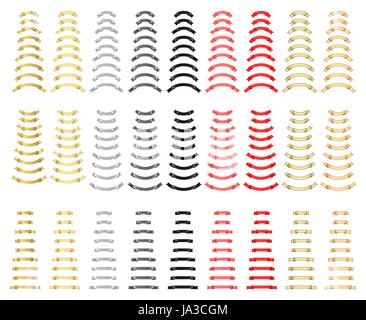 Premium-bunten Bändern Qualität Kollektion Stock Vektor