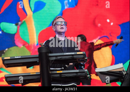 Depeche Mode Spielen London Stadium im Queen Elizabeth Olympic Park auf Samstag, 3. Juni 2017 als Teil ihrer "Global Spirit"-Tour.  Bilder Copyright (c) Ken Harrison Fotografie - www.kenharrisonphotography.co.uk möchten Sie kopieren oder Bilder verwenden, wenden Sie sich an Ken Harrison Fotografie an; Info@kdharrison.Co.UK für weitere Informationen.  Web: www.kenharrisonphotography.co.uk E-Mail: info@kdharrison.co.uk Twitter: @kenharrison101 Facebook: www.facebook.com/KenHarrisonPhotography Stockfoto