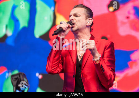 Depeche Mode Spielen London Stadium im Queen Elizabeth Olympic Park auf Samstag, 3. Juni 2017 als Teil ihrer "Global Spirit"-Tour.  Bilder Copyright (c) Ken Harrison Fotografie - www.kenharrisonphotography.co.uk möchten Sie kopieren oder Bilder verwenden, wenden Sie sich an Ken Harrison Fotografie an; Info@kdharrison.Co.UK für weitere Informationen.  Web: www.kenharrisonphotography.co.uk E-Mail: info@kdharrison.co.uk Twitter: @kenharrison101 Facebook: www.facebook.com/KenHarrisonPhotography Stockfoto