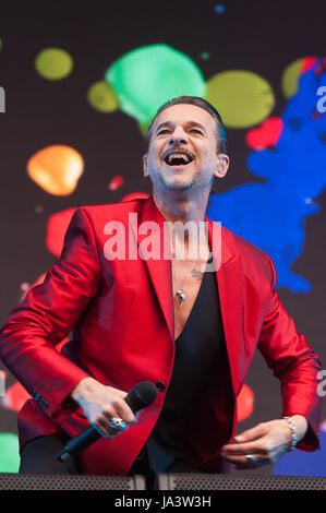 Depeche Mode Spielen London Stadium im Queen Elizabeth Olympic Park auf Samstag, 3. Juni 2017 als Teil ihrer "Global Spirit"-Tour.  Bilder Copyright (c) Ken Harrison Fotografie - www.kenharrisonphotography.co.uk möchten Sie kopieren oder Bilder verwenden, wenden Sie sich an Ken Harrison Fotografie an; Info@kdharrison.Co.UK für weitere Informationen.  Web: www.kenharrisonphotography.co.uk E-Mail: info@kdharrison.co.uk Twitter: @kenharrison101 Facebook: www.facebook.com/KenHarrisonPhotography Stockfoto