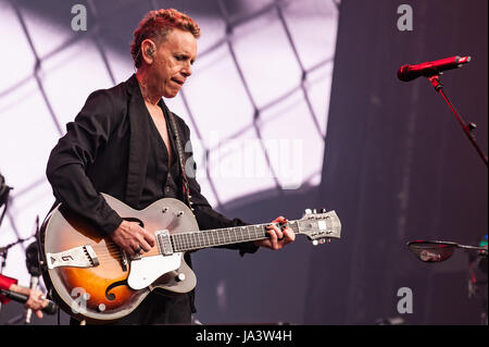 Depeche Mode Spielen London Stadium im Queen Elizabeth Olympic Park auf Samstag, 3. Juni 2017 als Teil ihrer "Global Spirit"-Tour.  Bilder Copyright (c) Ken Harrison Fotografie - www.kenharrisonphotography.co.uk möchten Sie kopieren oder Bilder verwenden, wenden Sie sich an Ken Harrison Fotografie an; Info@kdharrison.Co.UK für weitere Informationen.  Web: www.kenharrisonphotography.co.uk E-Mail: info@kdharrison.co.uk Twitter: @kenharrison101 Facebook: www.facebook.com/KenHarrisonPhotography Stockfoto