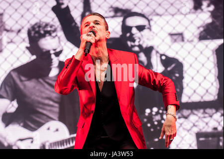 Depeche Mode Spielen London Stadium im Queen Elizabeth Olympic Park auf Samstag, 3. Juni 2017 als Teil ihrer "Global Spirit"-Tour.  Bilder Copyright (c) Ken Harrison Fotografie - www.kenharrisonphotography.co.uk möchten Sie kopieren oder Bilder verwenden, wenden Sie sich an Ken Harrison Fotografie an; Info@kdharrison.Co.UK für weitere Informationen.  Web: www.kenharrisonphotography.co.uk E-Mail: info@kdharrison.co.uk Twitter: @kenharrison101 Facebook: www.facebook.com/KenHarrisonPhotography Stockfoto