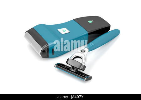 Elektro, Rasiermesser, Cutter, Rasierer, Gerät, Sicherheit, Sicherheit, Männer, Mann, Werkzeug, Stockfoto