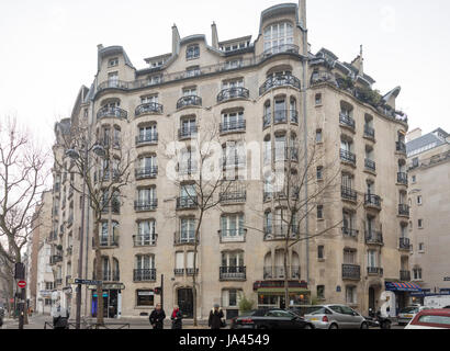 Wohnhaus von Hector Guimard, 17-19 Rue la Fontaine, Paris, Frankreich Stockfoto