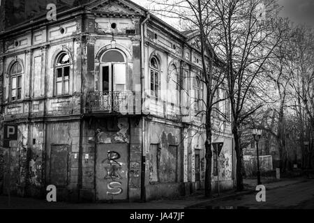 Piotrkow Trybunalski, historische Stadt. Das erste jüdische Ghetto, gegründet von deutschen im besetzten Polen während Weltkrieges zweite. Stockfoto