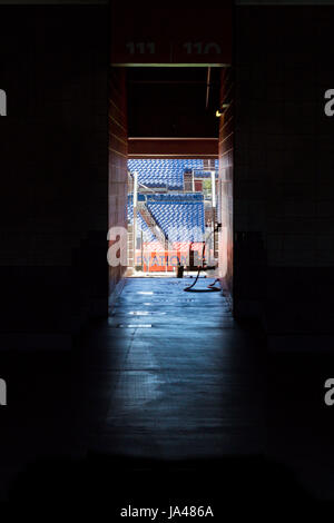 Leeren Flur in Denver Bronco Stadion Stockfoto