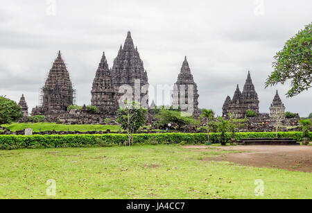 Hindu Tempel namens Candi Prambanan befindet sich in Java, eine Insel von Indonesien Stockfoto