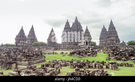 Hindu Tempel namens Candi Prambanan befindet sich in Java, eine Insel von Indonesien Stockfoto