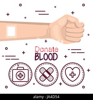 Spende Blut-design Stock Vektor