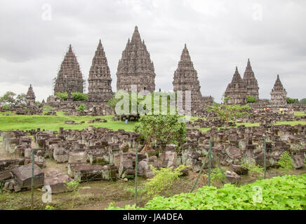 Hindu Tempel namens Candi Prambanan befindet sich in Java, eine Insel von Indonesien Stockfoto