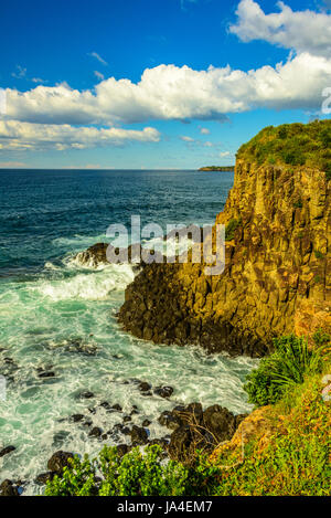 Ansichten der Minnamurra River Eingang, Punkt und Stack-Insel Stockfoto