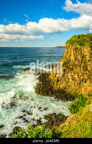 Ansichten der Minnamurra River Eingang, Punkt und Stack-Insel Stockfoto