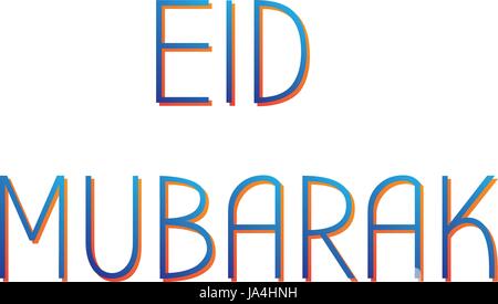 Eid Mubarak-Grußkarte, Typografie Vektor Banner, t-shirt-Design Stock Vektor