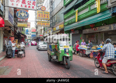 Chinatown in Bangkok. Chinatown ist eine wichtige touristische Attraktion in Bangkok berühmt für seine Märkte und gold-Geschäfte. Stockfoto