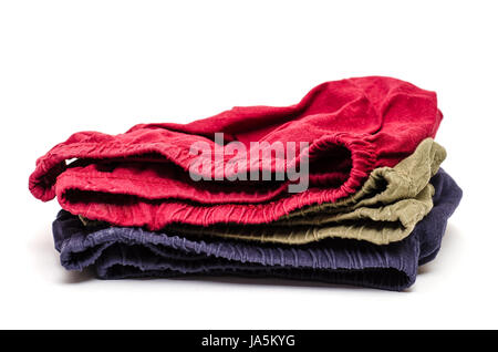 farbige, bunte, wunderschöne, vielfältige, farbenprächtige, Jeans, Hosen, Stockfoto