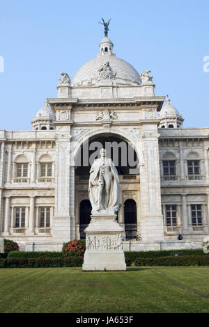 Victoria Denkmal in Kalkutta, Indien. Verzierten errichtet weißen Marmor ursprünglich als Denkmal für Königin Victoria von Großbritannien jetzt ein Museum. Stockfoto