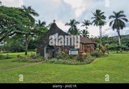 Kilauea Kauai Hawaii historische Gedenkstätte Episcopal Christuskirche 1941 Stockfoto