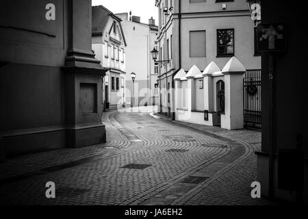 Piotrkow Trybunalski, historische Stadt. Das erste jüdische Ghetto, gegründet von deutschen im besetzten Polen während Weltkrieges zweite. Stockfoto