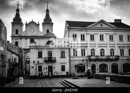 Piotrkow Trybunalski, historische Stadt. Das erste jüdische Ghetto, gegründet von deutschen im besetzten Polen während Weltkrieges zweite. Stockfoto