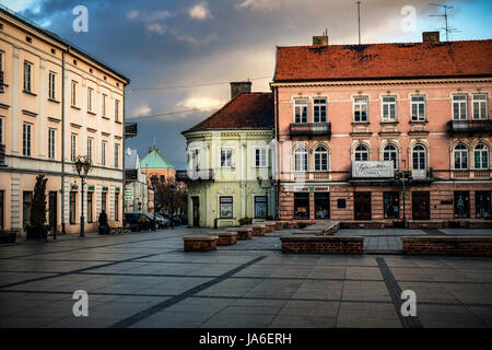 Piotrkow Trybunalski, historische Stadt. Das erste jüdische Ghetto, gegründet von deutschen im besetzten Polen während Weltkrieges zweite. Stockfoto