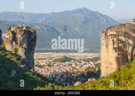 Kloster der Heiligen Dreifaltigkeit in Meteora Kalambaka, Griechenland Stockfoto