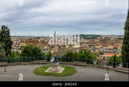 Rom-Antenne Stadtbild-Blick vom Pincio Hill - Rom, Italien Stockfoto