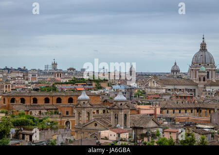 Rom-Antenne Stadtbild-Blick vom Pincio Hill - Rom, Italien Stockfoto