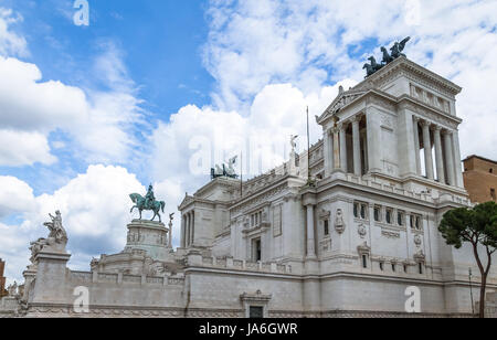 Altare della Patria (Altar des Vaterlandes) oder nationales Denkmal zu Vittorio Emanuele II - Rom, Italien Stockfoto