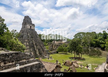 Maya Tempel ich (Gran Jaguar) im Tikal National Park - Guatemala Stockfoto