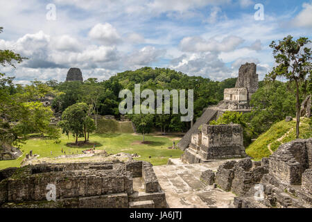 Maya-Tempel II im Tikal National Park - Guatemala Stockfoto