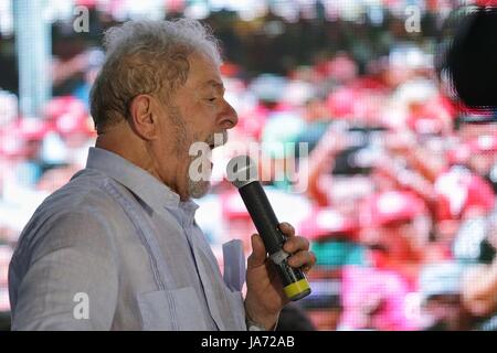 Maceio, Brasilien. 23 Aug, 2017. Luiz Inacio Lula da Silva ist der ehemalige Präsident von Brasilien in Bewegung Lula in Brasilien, an der Fênix Club in Maceió, am Mittwoch, 23. Credit: Brasilien Foto Presse/Alamy leben Nachrichten Stockfoto