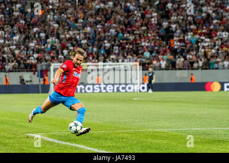 23. August 2017: Filipe Teixeira #80 von FCSB Bukarest während der UEFA Champions League 2017-2018, Play-Offs 2. Bein Spiel zwischen FCSB Bukarest (ROU) und Sporting Clube de Portugal Lissabon (POR) auf nationaler Arena, Bukarest, Rumänien ROU. Foto: Cronos/Catalin Soare Stockfoto