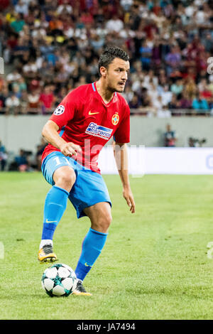 23. August 2017: Constantin Budescu #11 von FCSB Bukarest während der UEFA Champions League 2017-2018, Play-Offs 2. Bein Spiel zwischen FCSB Bukarest (ROU) und Sporting Clube de Portugal Lissabon (POR) auf nationaler Arena, Bukarest, Rumänien ROU. Foto: Cronos/Catalin Soare Stockfoto