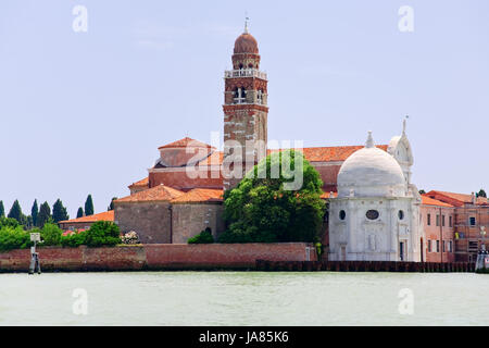 Friedhof auf der Insel San Michele in Venedig, Italien Stockfoto